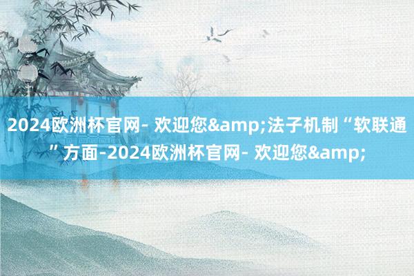 2024欧洲杯官网- 欢迎您&法子机制“软联通”方面-2024欧洲杯官网- 欢迎您&
