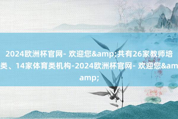 2024欧洲杯官网- 欢迎您&共有26家教师培训类、14家体育类机构-2024欧洲杯官网- 欢迎您&
